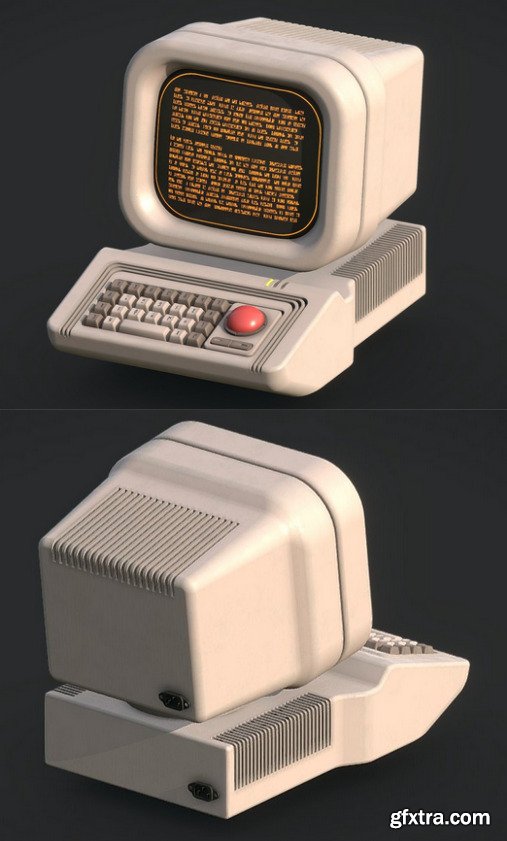 Retro computer 3D Model