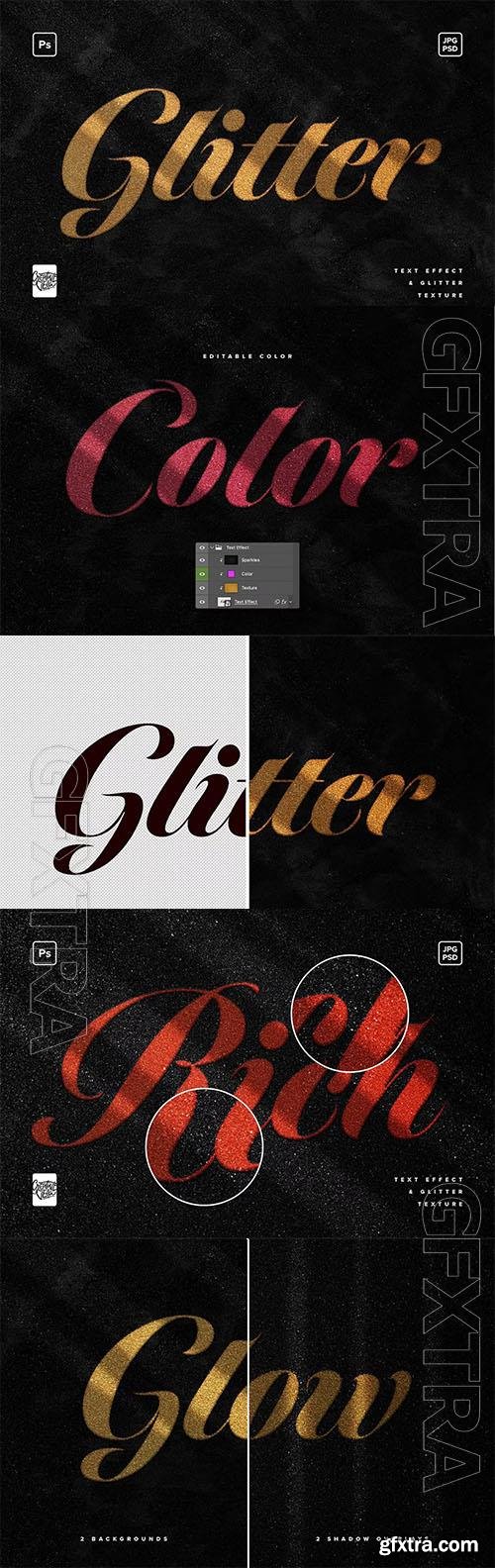 Glitter Photoshop Text Effect PSD