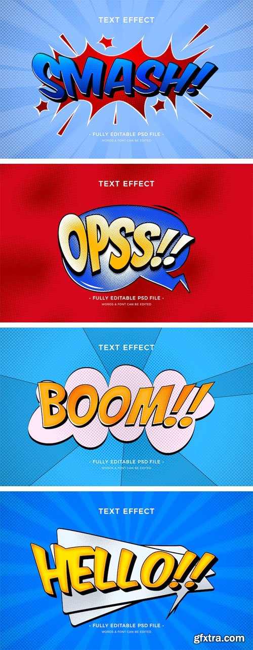 Awesome Cartoon Comic Text Effects for Photoshop