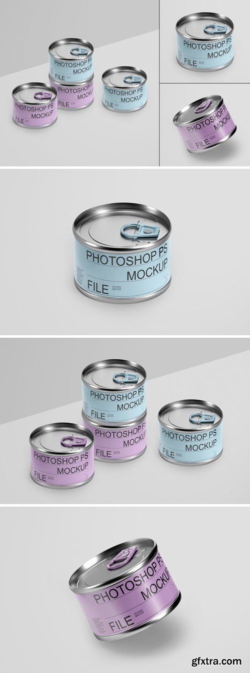 Food Tin Can Mockup Set QGUEGYY