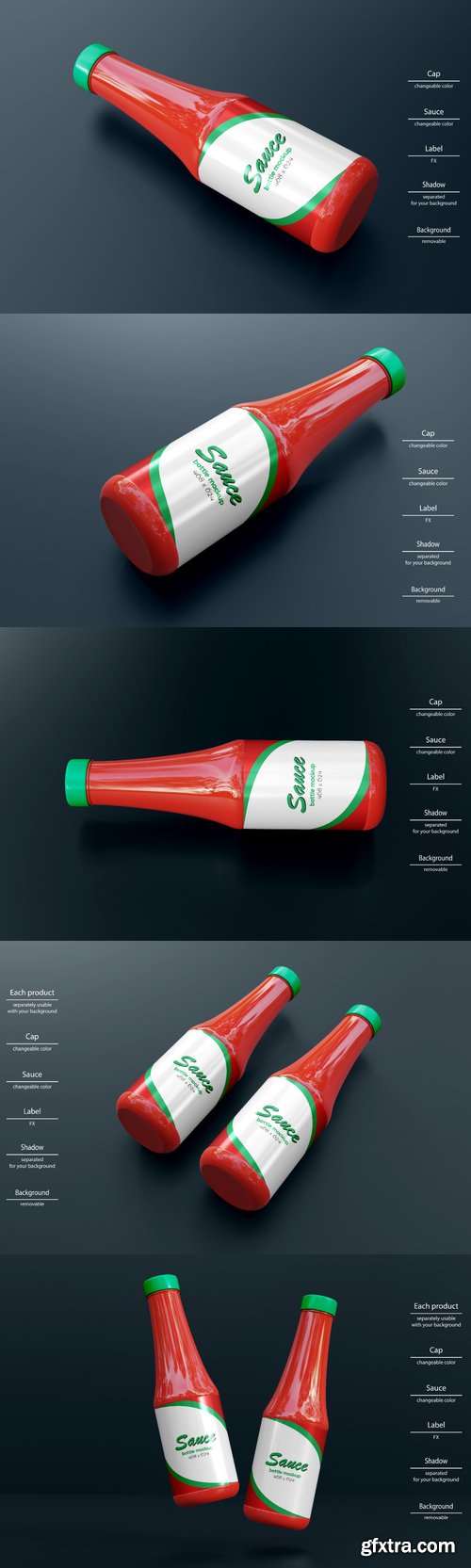 Sauce bottle mockup