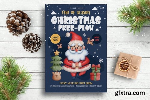 Christmas Party Flyer Template 7JFJJGY