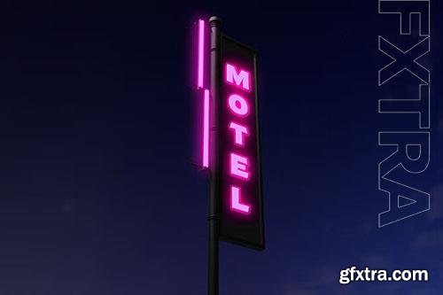 Motel Neon Mockup PSD