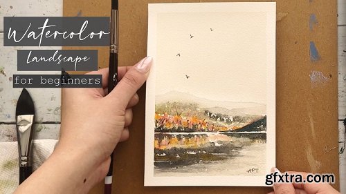 Simple Watercolor Landscape For Beginners | Learn To Paint