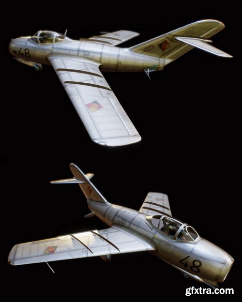 NVA DDR MiG-15 3D Model