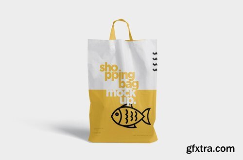 Plastic shopping bag mockup