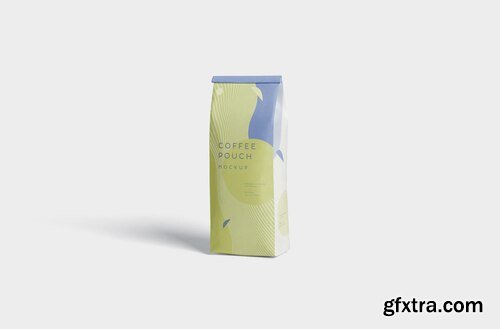 Coffee pouch bag branding mockup