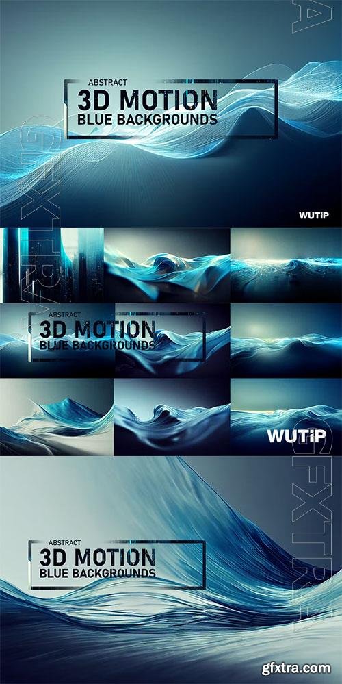 3D Abstract Motion Blue Backgrounds