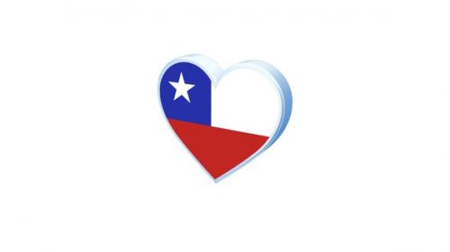 Videohive - Chile Flag Heart Shape - 39714757 - 39714757