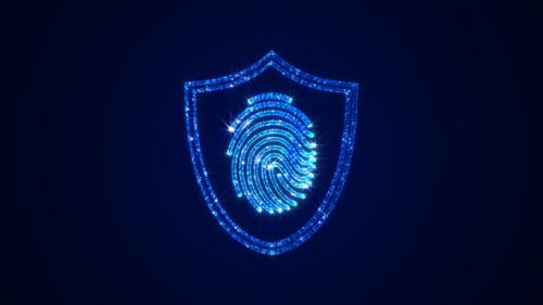 Videohive - Fingerprint Biometric Scan Cyber Security 3D Hologram - 39729751 - 39729751