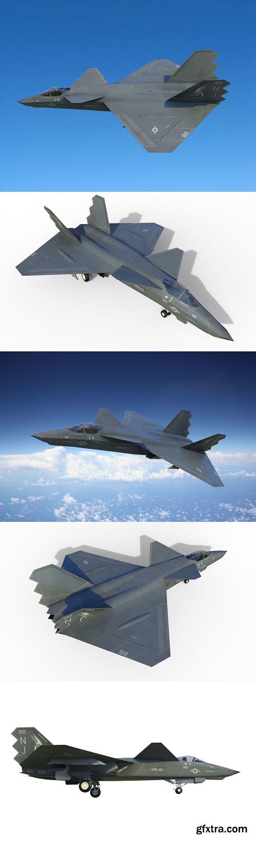 YF-23 naval NATF-23 3D model