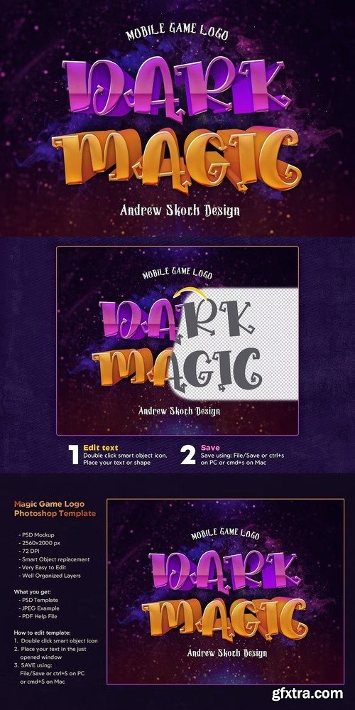 Dark magic game text effect