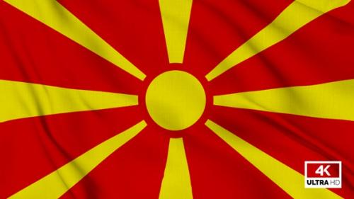 Videohive - Macedonia Flag Waving Slowly Looped - 39740302 - 39740302