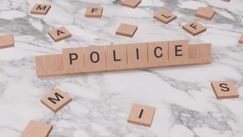 Videohive - Police word on scrabble - 40482617 - 40482617