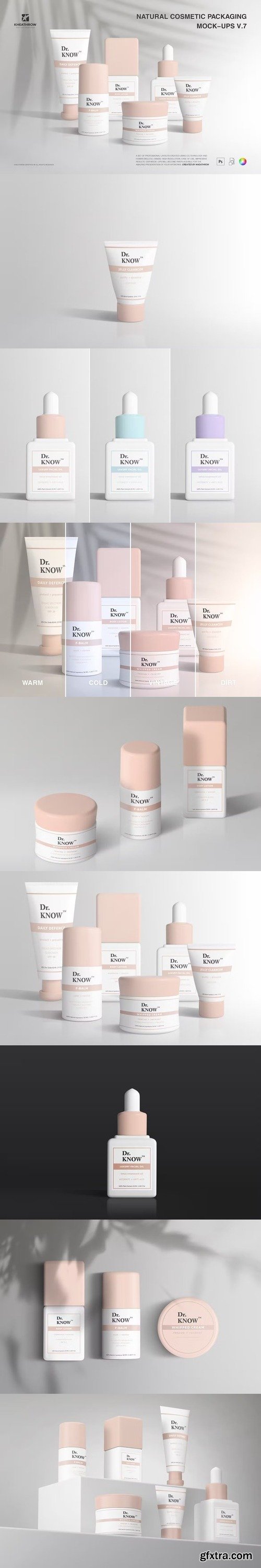 Natural Cosmetic Packaging Mock-Ups V.7