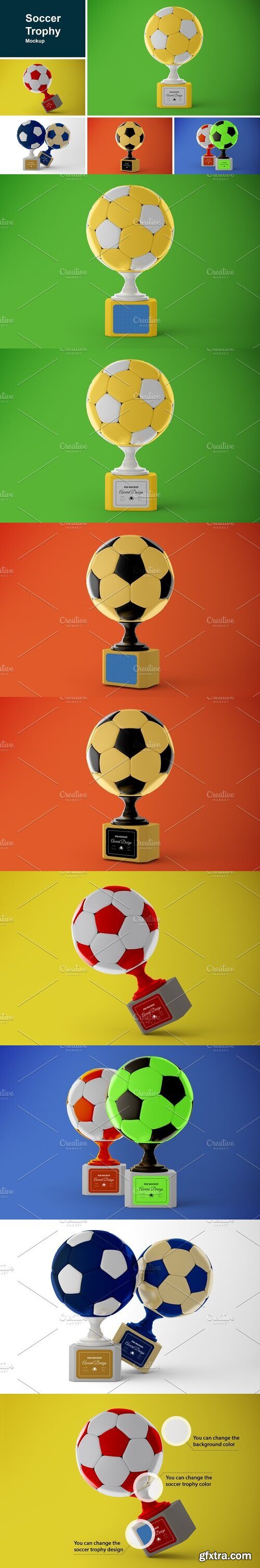 CreativeMarket - Soccer Trophy Mockup 7532996