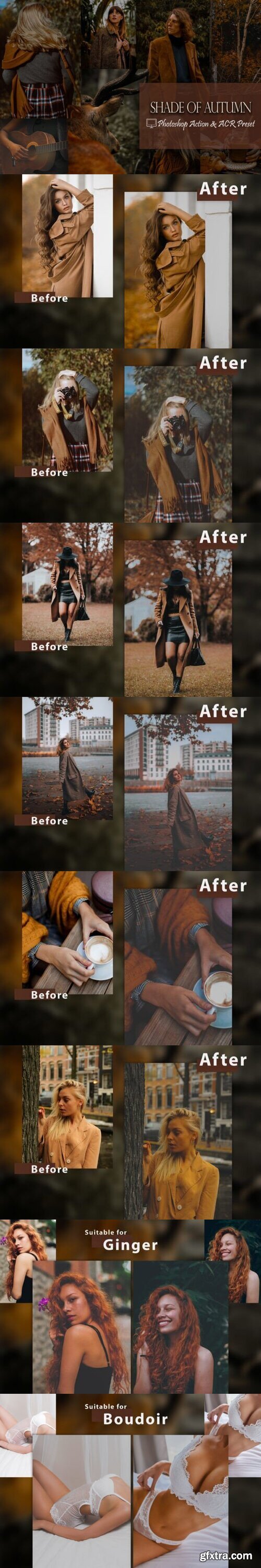 12 Shade of Autumn Lightroom Presets and  Actions Ps