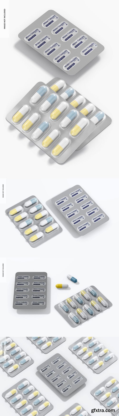 Blister capsules mockup