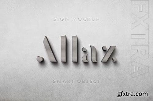 Stone 3D Sign Mockup