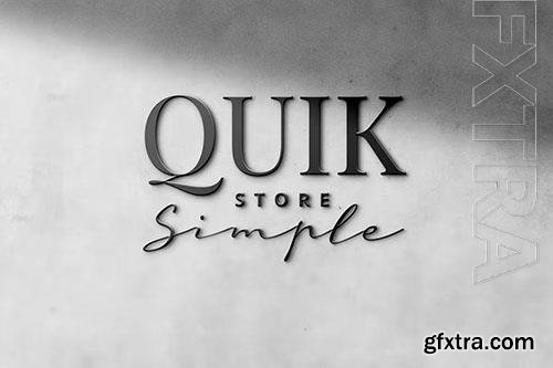 Quik Emboss Logo Mockup