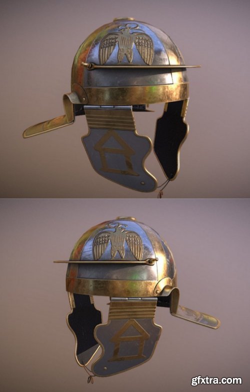  Roman Italic D Mainz Helmet 3D Model 