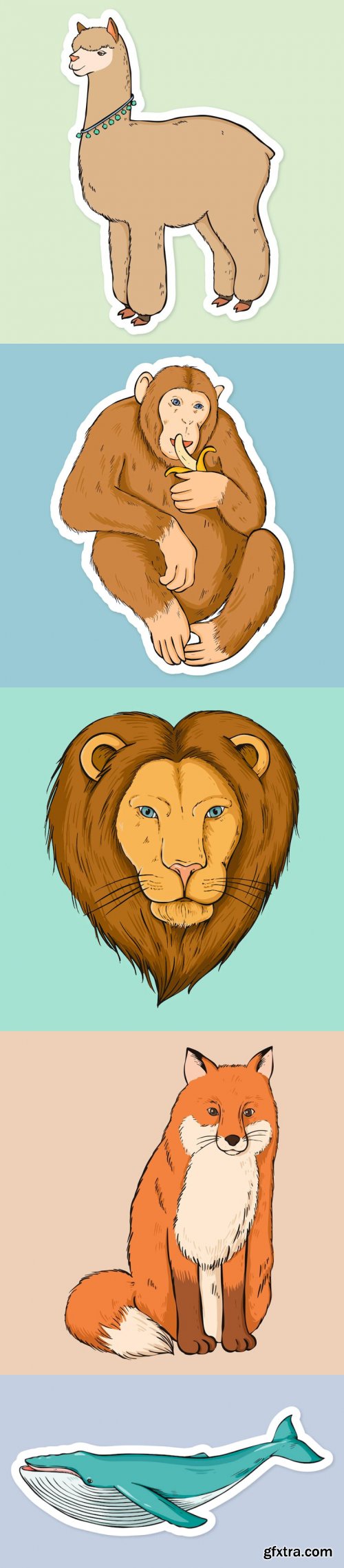 Animal vintage hand drawn clipart