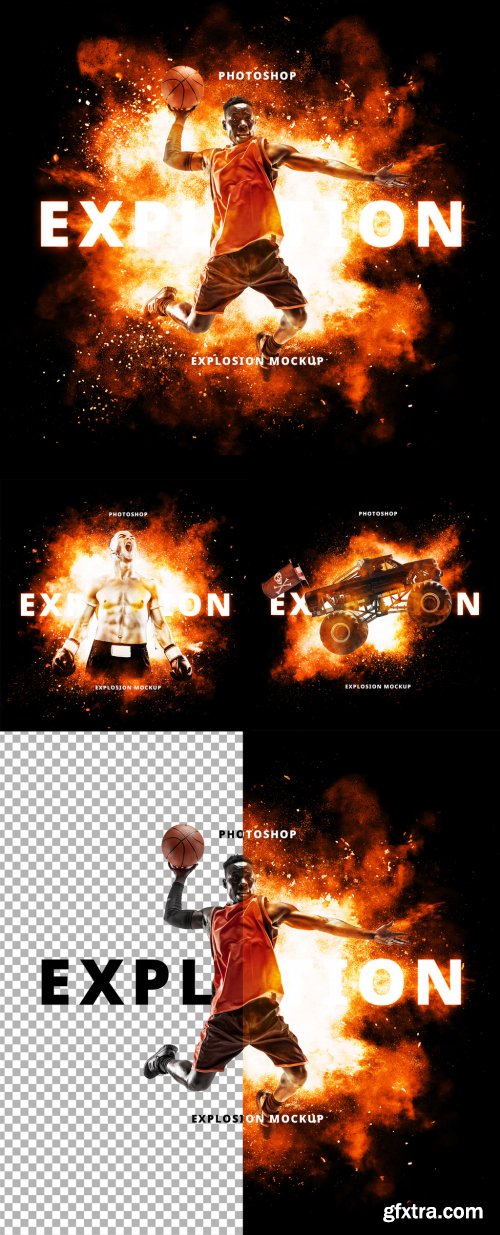 Explosion Effect Mockup