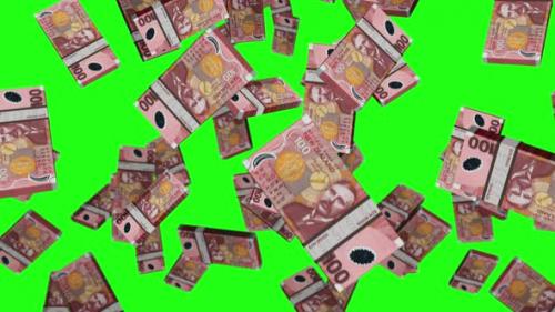 Videohive - New Zealand dollar 100 banknote packs falling loop - 40512513 - 40512513