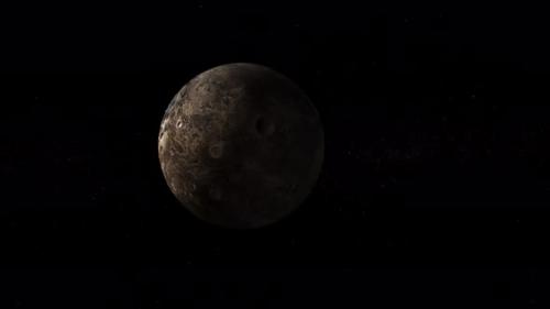 Videohive - Moving Zoom In Ceres Fictional 3d Realistic Rotated Planet - 40517354 - 40517354