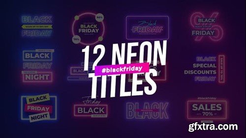 Videohive Black Friday Neon Titles 40538914