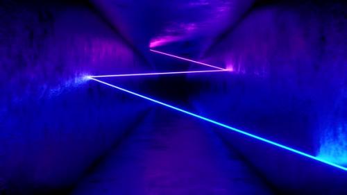 Videohive - A laser moving in a rectangular tunnel. Infinitely looped animation - 40520186 - 40520186