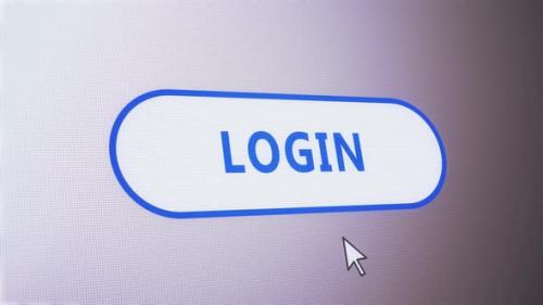 Videohive - Login button pressed on computer screen by cursor pointer mouse - 40519866 - 40519866