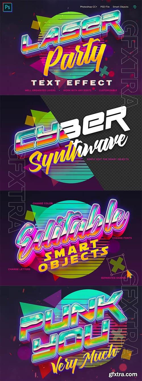 Synthwave Retro Vibrant 3D Text Effects