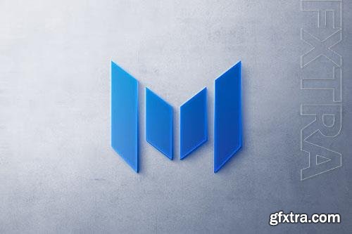 Blue Signage Logo Mockup