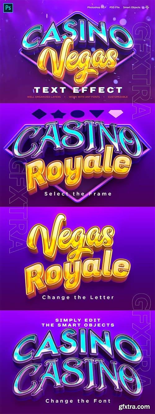 Realistic Casino Logo Style 3D Text Effects