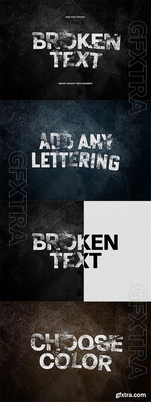 Broken Text Photoshop Effect