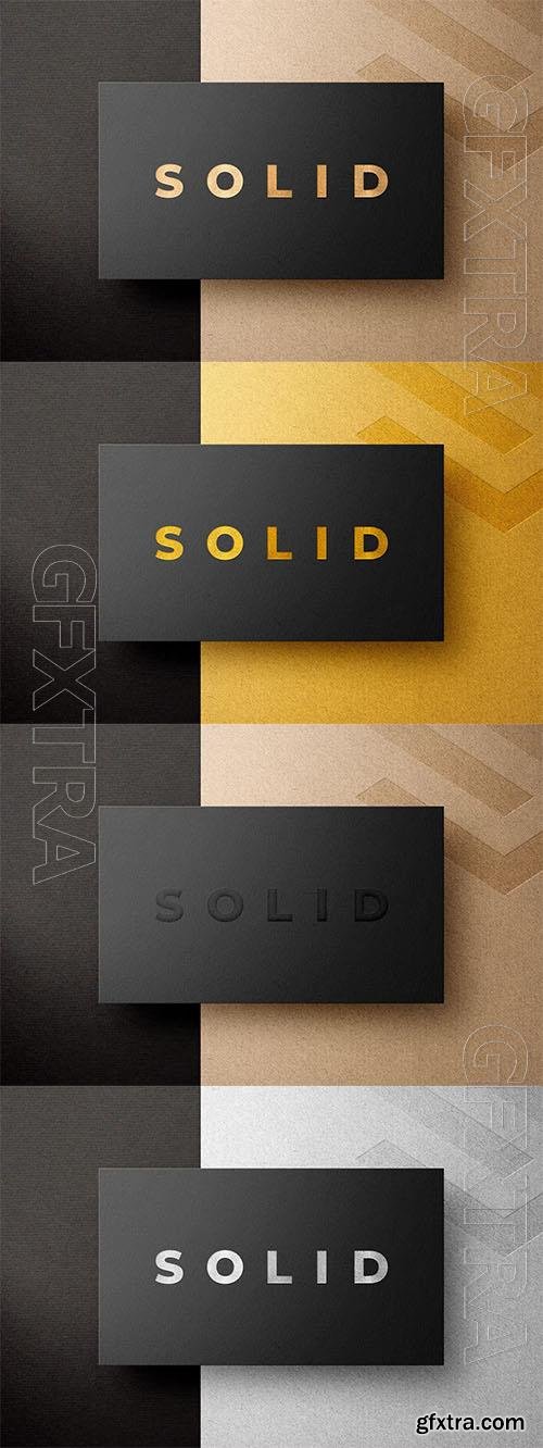 Metallic Foil Logo Mockups