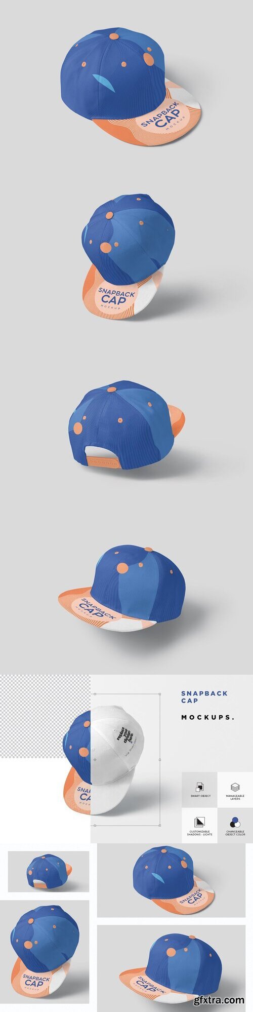 CreativeMarket - Snapback Cap Mockups 7498818