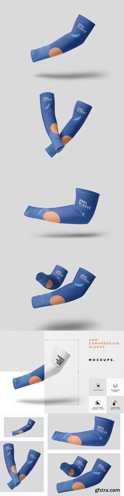 CreativeMarket - Arm Compression Sleeve Mockups 7442374