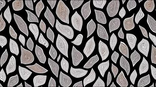 Videohive - All Over Motif Paisley Animation on Brown Background - 40520196 - 40520196