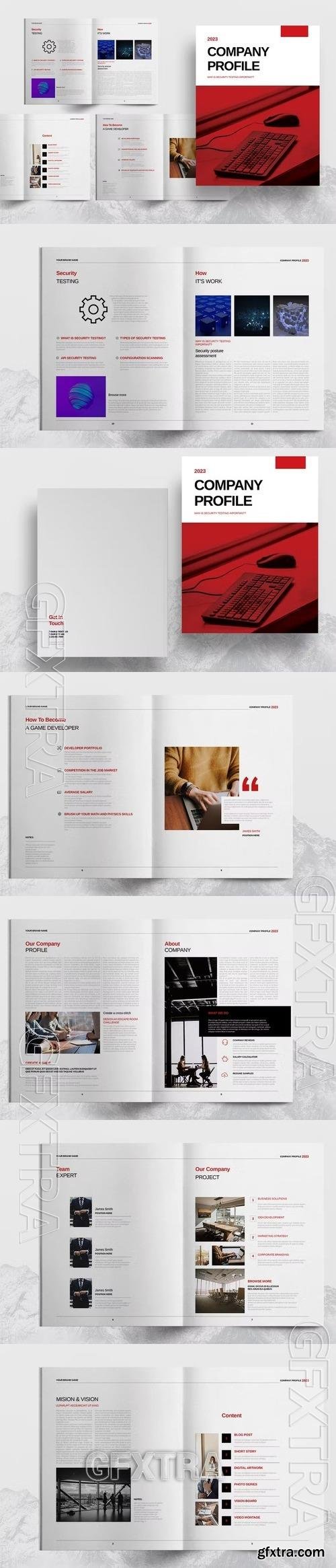 Red Company Profile Template 448JZPT