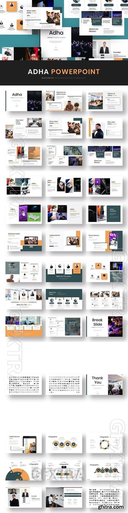 Adha – Business PowerPoint Template 5KUTH3P