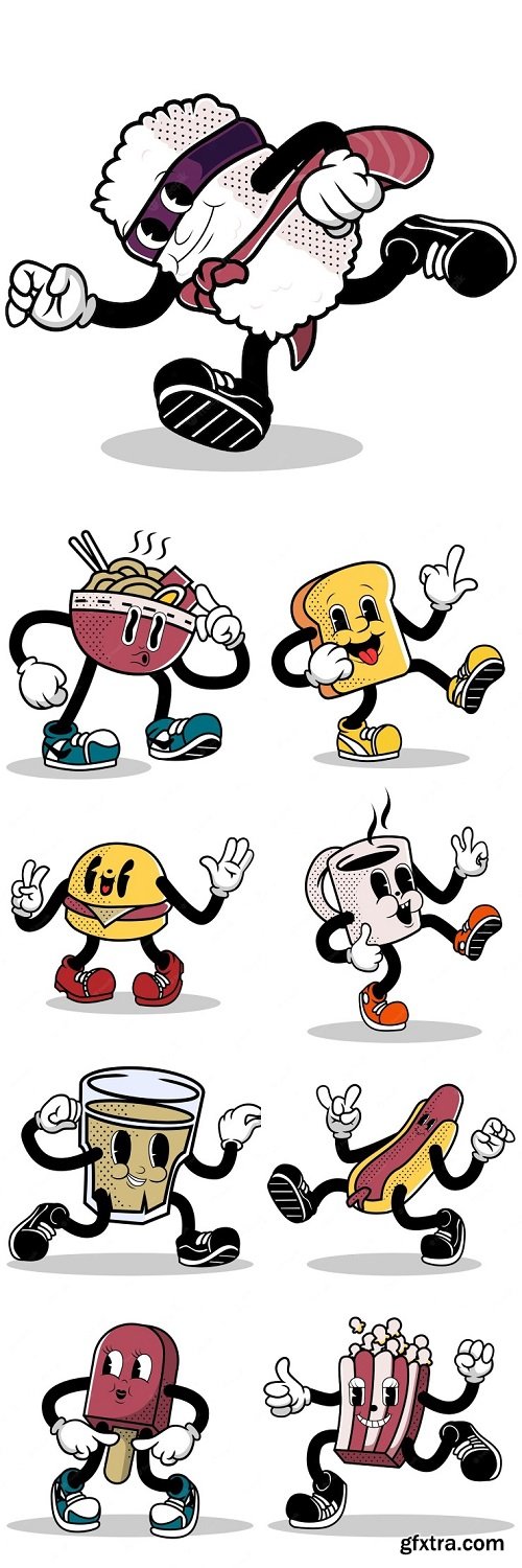 Different Mascot character cartoon