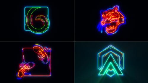 Videohive - Neon Glitch Logo Reveal - 40527290 - 40527290