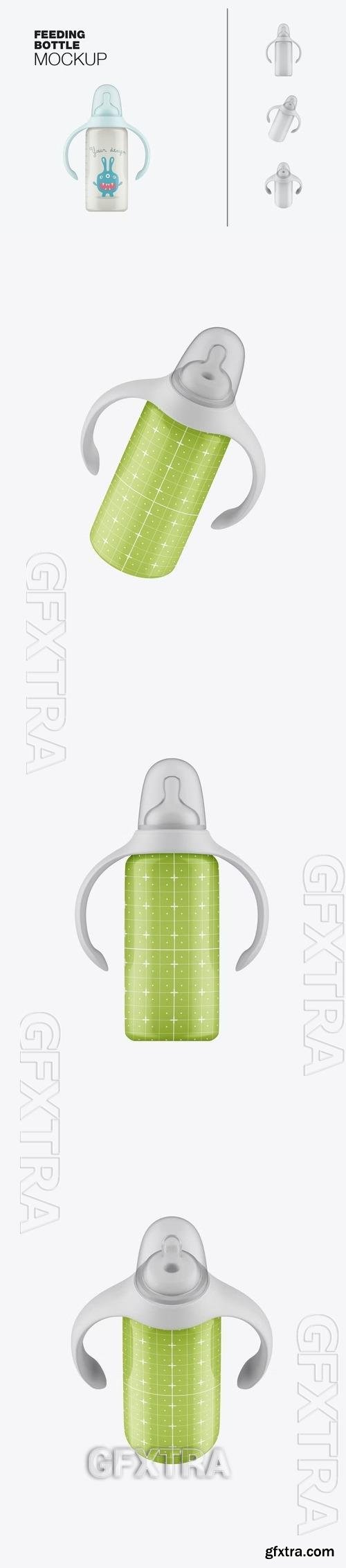 Baby Bottle with Handles Mockup E3AZMS6