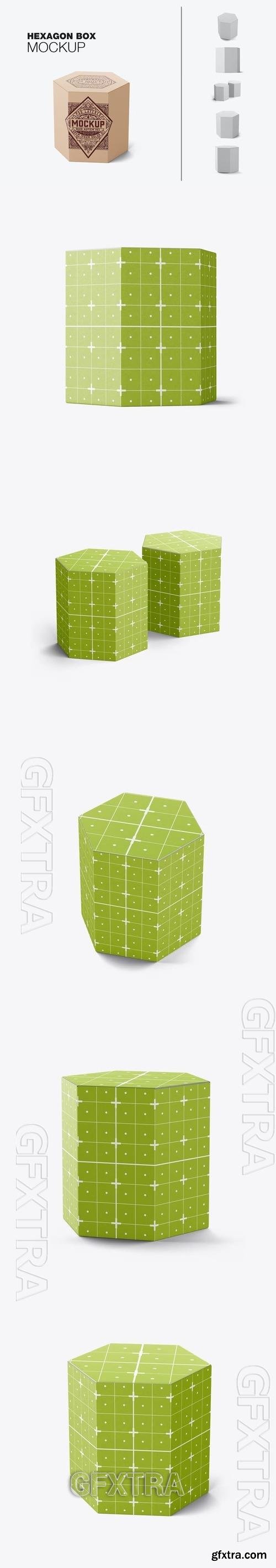 Hexagonal Box Mockup 56J2SJT