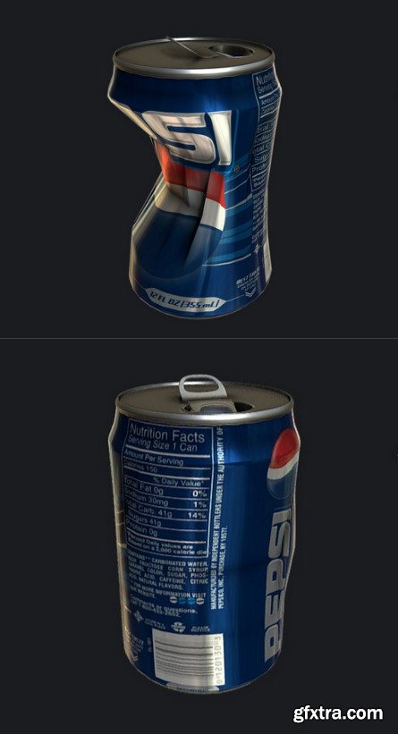 Busted Pepsi Can 3D Model