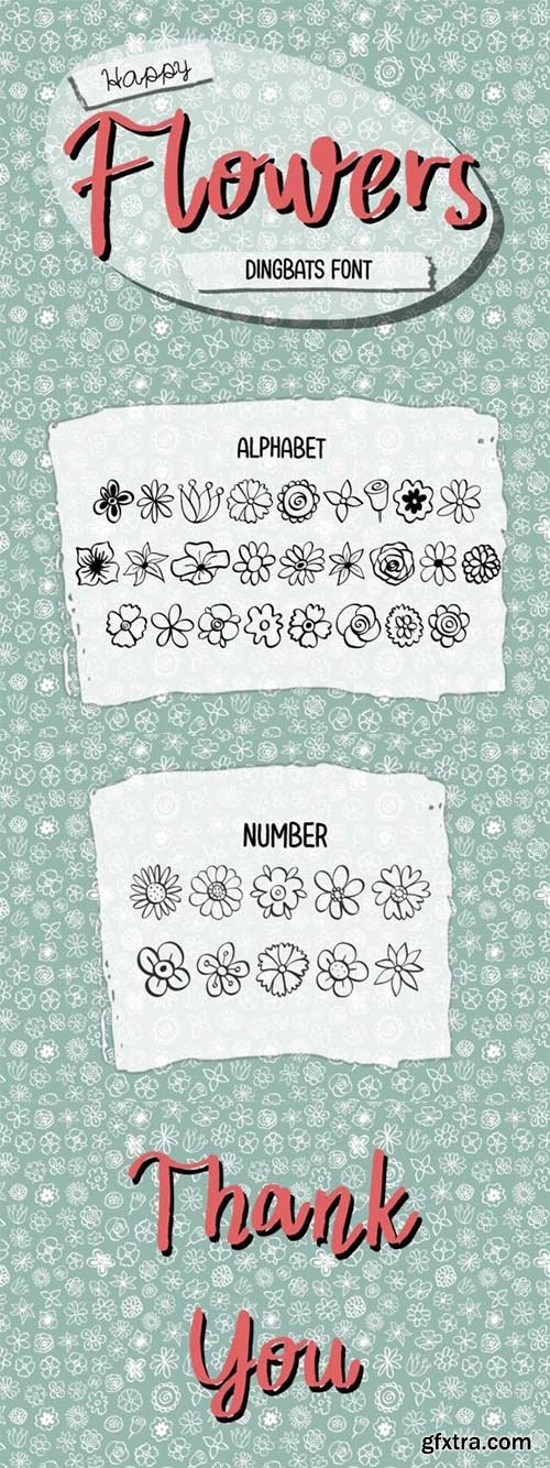 Happy Flowers Font