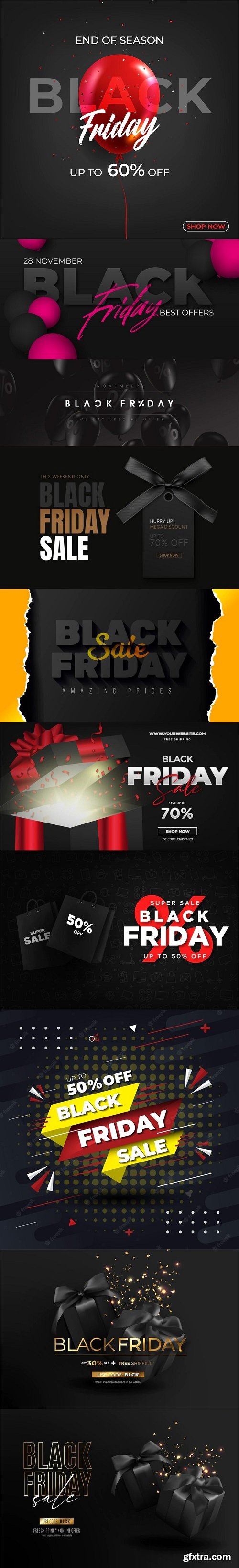 Black friday sale banner templates