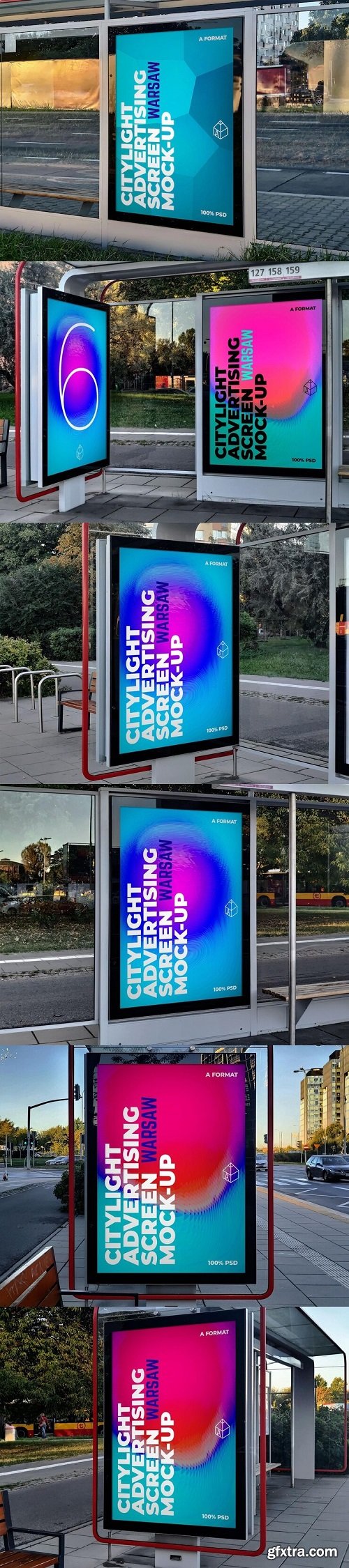 Citylight advertising screen mock-up